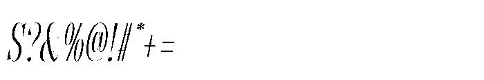 Slabdon Light Condensed Fine Srf Italic Font OTHER CHARS
