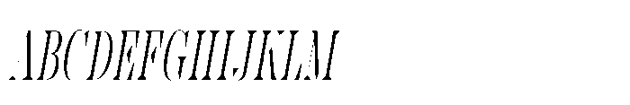 Slabdon Light Condensed Fine Srf Italic Font UPPERCASE