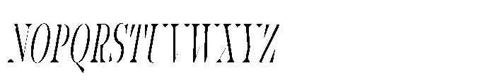 Slabdon Light Condensed Fine Srf Italic Font UPPERCASE