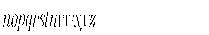 Slabdon Light Condensed Fine Srf Italic Font LOWERCASE