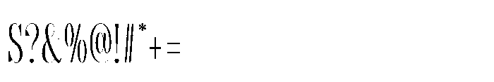 Slabdon Light Condensed Fine Srf Font OTHER CHARS