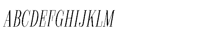 Slabdon Light Condensed Italic Font UPPERCASE