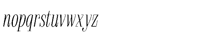 Slabdon Light Condensed Italic Font LOWERCASE