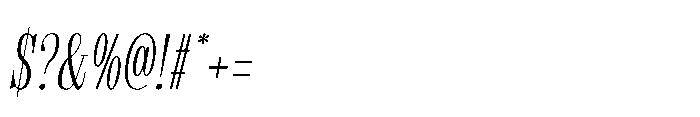 Slabdon Light Condensed Srf Italic Font OTHER CHARS