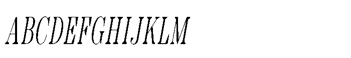 Slabdon Light Condensed Srf Italic Font UPPERCASE