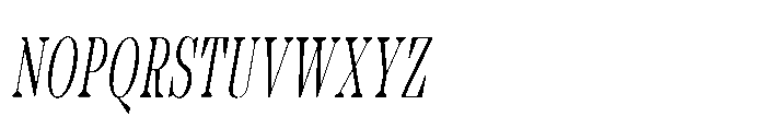 Slabdon Light Condensed Srf Italic Font UPPERCASE