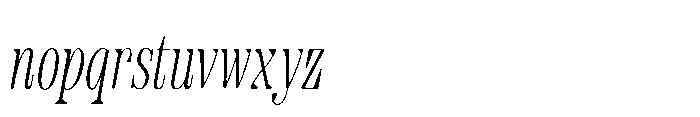 Slabdon Light Condensed Srf Italic Font LOWERCASE
