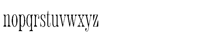 Slabdon Light Condensed Srf Font LOWERCASE