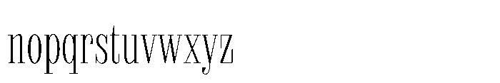 Slabdon Light Condensed Font LOWERCASE