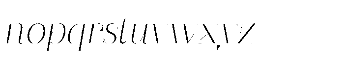 Slabdon Light Fine Italic Font LOWERCASE