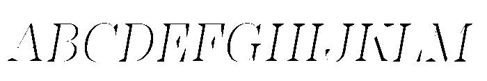 Slabdon Light Fine Srf Italic Font UPPERCASE