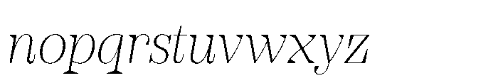 Slabdon Light Srf Italic Font LOWERCASE