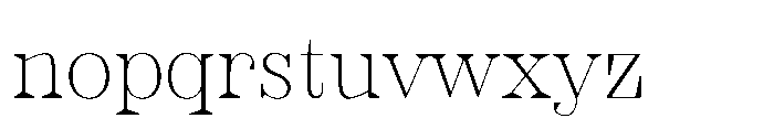 Slabdon Light Srf Font LOWERCASE
