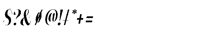 Slabdon Regular Condensed Fine Italic Font OTHER CHARS