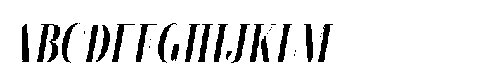 Slabdon Regular Condensed Fine Italic Font UPPERCASE