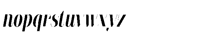Slabdon Regular Condensed Fine Italic Font LOWERCASE