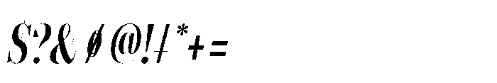 Slabdon Regular Condensed Fine Srf Italic Font OTHER CHARS