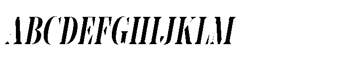 Slabdon Regular Condensed Fine Srf Italic Font UPPERCASE