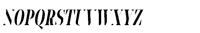 Slabdon Regular Condensed Fine Srf Italic Font UPPERCASE