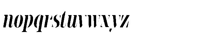 Slabdon Regular Condensed Fine Srf Italic Font LOWERCASE