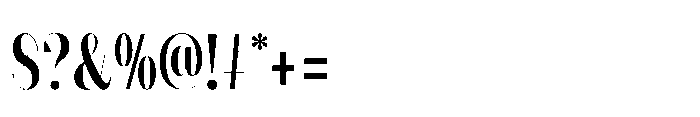 Slabdon Regular Condensed Fine Font OTHER CHARS