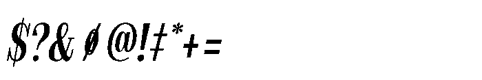 Slabdon Regular Condensed Italic Font OTHER CHARS