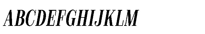 Slabdon Regular Condensed Italic Font UPPERCASE