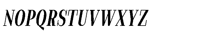 Slabdon Regular Condensed Italic Font UPPERCASE