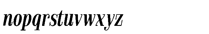 Slabdon Regular Condensed Italic Font LOWERCASE
