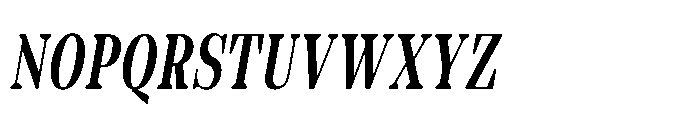 Slabdon Regular Condensed Srf Italic Font UPPERCASE