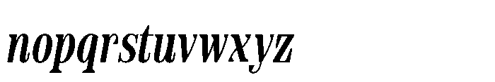 Slabdon Regular Condensed Srf Italic Font LOWERCASE