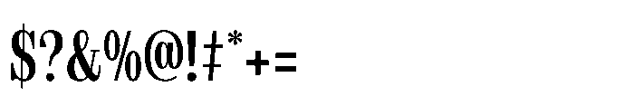 Slabdon Regular Condensed Srf Font OTHER CHARS
