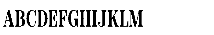 Slabdon Regular Condensed Srf Font UPPERCASE
