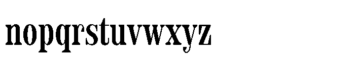 Slabdon Regular Condensed Srf Font LOWERCASE