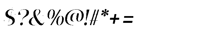 Slabdon Regular Fine Italic Font OTHER CHARS
