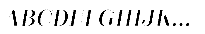 Slabdon Regular Fine Italic Font UPPERCASE