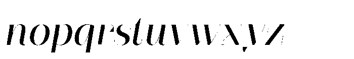 Slabdon Regular Fine Italic Font LOWERCASE