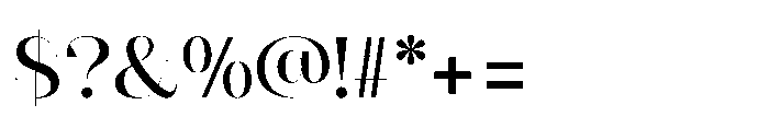 Slabdon Regular Fine Font OTHER CHARS
