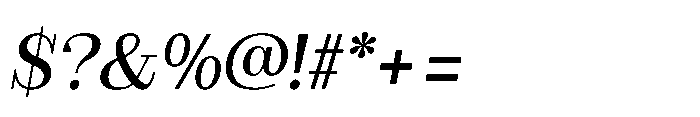 Slabdon Regular Italic Font OTHER CHARS