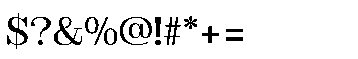 Slabdon Regular Srf Font OTHER CHARS