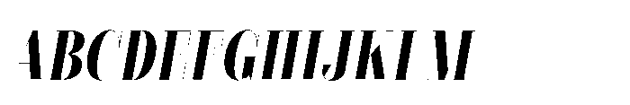 Slabdon Semi Bold Condensed Fine Italic Font UPPERCASE
