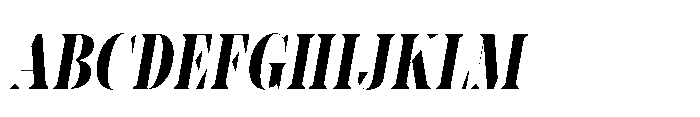 Slabdon Semi Bold Condensed Fine Srf Italic Font UPPERCASE