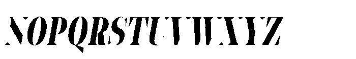 Slabdon Semi Bold Condensed Fine Srf Italic Font UPPERCASE