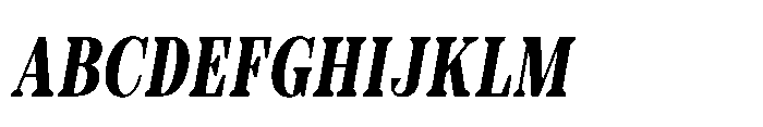 Slabdon Semi Bold Condensed Srf Italic Font UPPERCASE