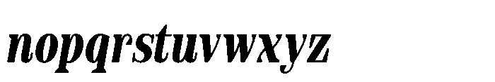 Slabdon Semi Bold Condensed Srf Italic Font LOWERCASE