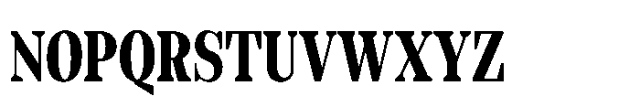 Slabdon Semi Bold Condensed Srf Font UPPERCASE