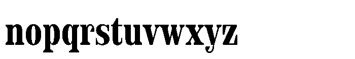 Slabdon Semi Bold Condensed Srf Font LOWERCASE