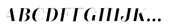 Slabdon Semi Bold Fine Italic Font UPPERCASE