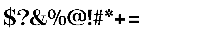 Slabdon Semi Bold Srf Font OTHER CHARS