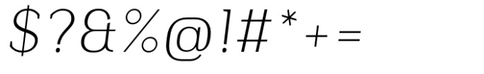 Slabton Thin Italic Font OTHER CHARS